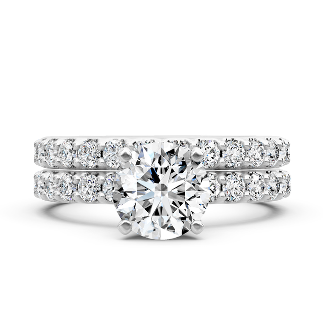 2.40-7.90 CT Round Cut Lab Grown Diamonds - Bridal Set