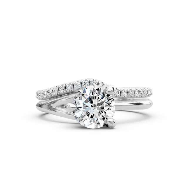 0.65-6.15 CT Round Cut Lab Grown Diamonds - Bridal Set
