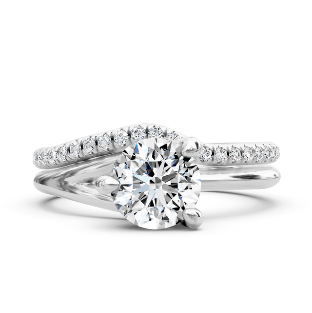 0.65-6.15 CT Round Cut Lab Grown Diamonds - Bridal Set