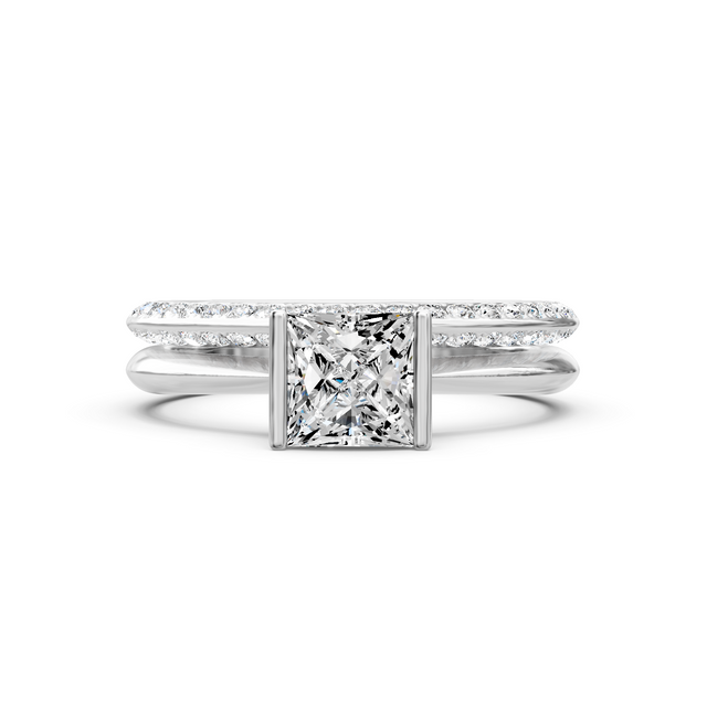 0.90-6.40 CT Round Cut Lab Grown Diamonds - Bridal Set