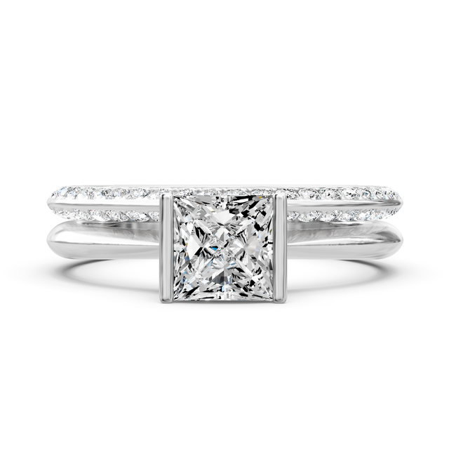 0.90-6.40 CT Round Cut Lab Grown Diamonds - Bridal Set