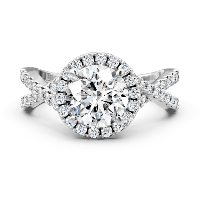 1.10-6.60 CT Round Cut Lab Grown Diamonds - Halo Rings