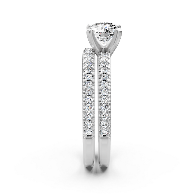 0.80-1.95 CT Round Cut Natural Diamonds - Bridal Set