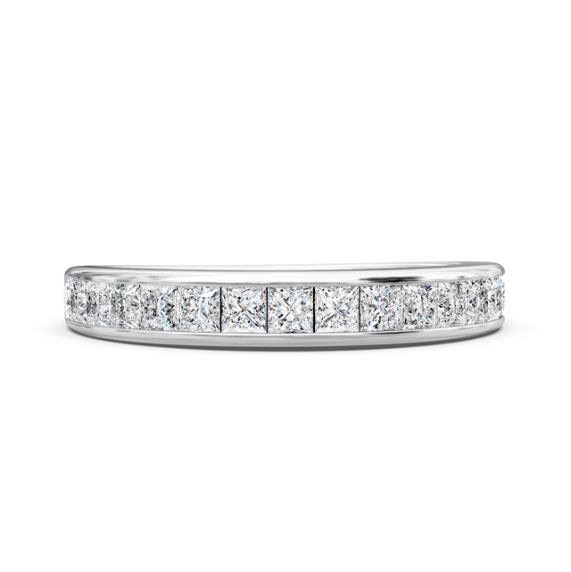 0.90 CT Princess Cut Natural Diamonds - Wedding Band