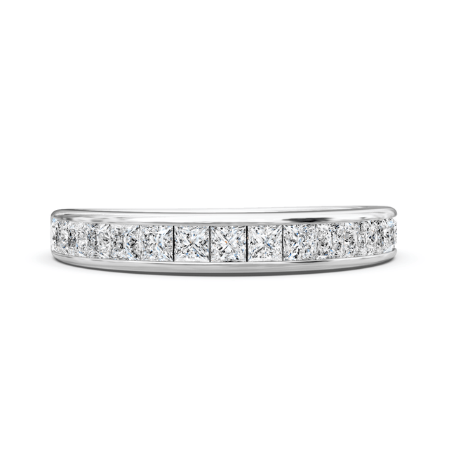 0.90 CT Princess Cut Lab Grown Diamonds - Wedding Band