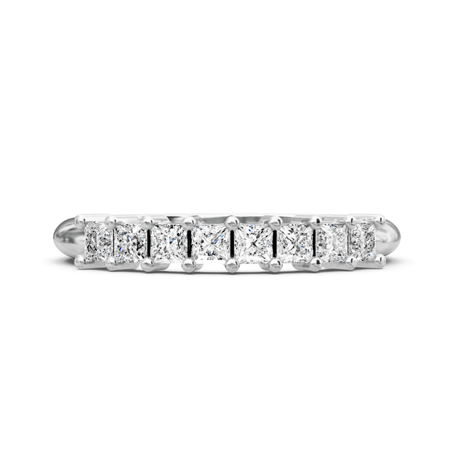 0.40 CT Princess Cut Lab Grown Diamonds - Wedding Band