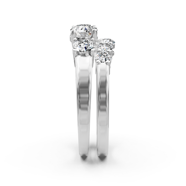 1.30-2.45 CT Emerald & Round Cut Natural Diamonds - Bridal Set