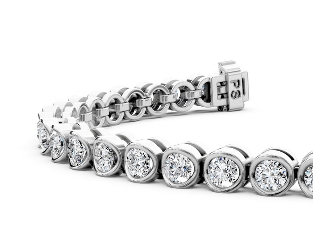 2.00-9.00 CT Round Cut Lab Grown Diamonds - Tennis Bracelet
