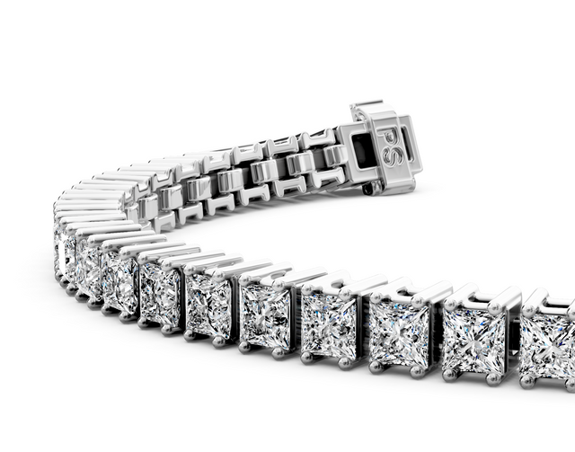4.00-13.50 CT Round Cut Lab Grown Diamonds - Tennis Bracelet