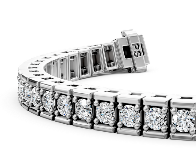 2.00-5.00 CT Round Cut Lab Grown Diamonds - Tennis Bracelet
