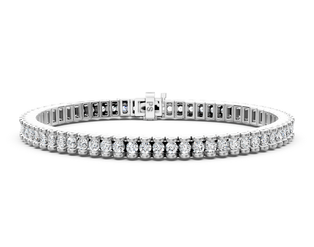 2.50-6.00 CT Round Cut Lab Grown Diamonds - Tennis Bracelet