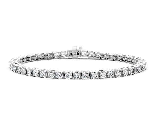 2.00-12.00 CT Round Cut Lab Grown Diamonds - Tennis Bracelet
