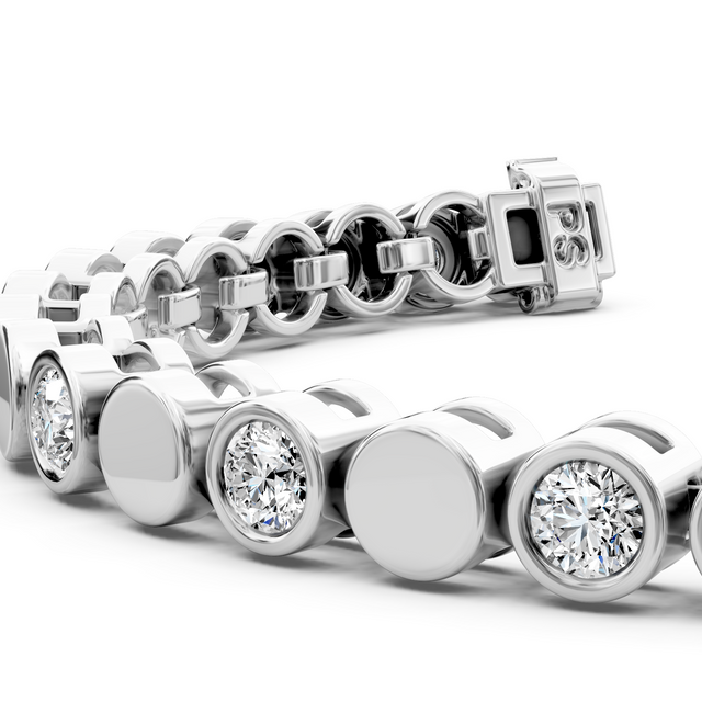 1.00-4.00 CT Round Cut Lab Grown Diamonds - Designer Bracelets