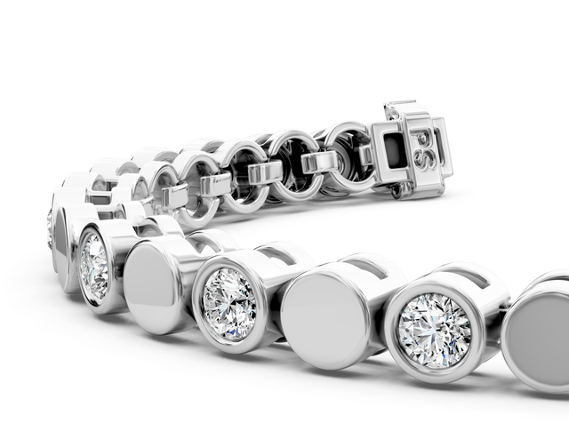 1.00-4.00 CT Round Cut Lab Grown Diamonds - Designer Bracelets