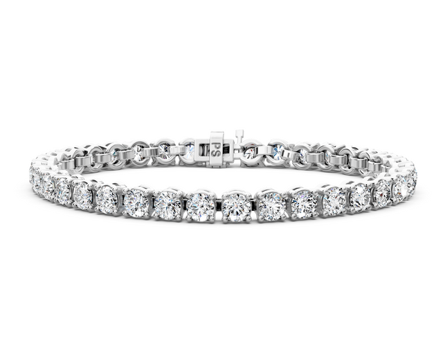 2.00-13.00 CT Round Cut Lab Grown Diamonds - Tennis Bracelet