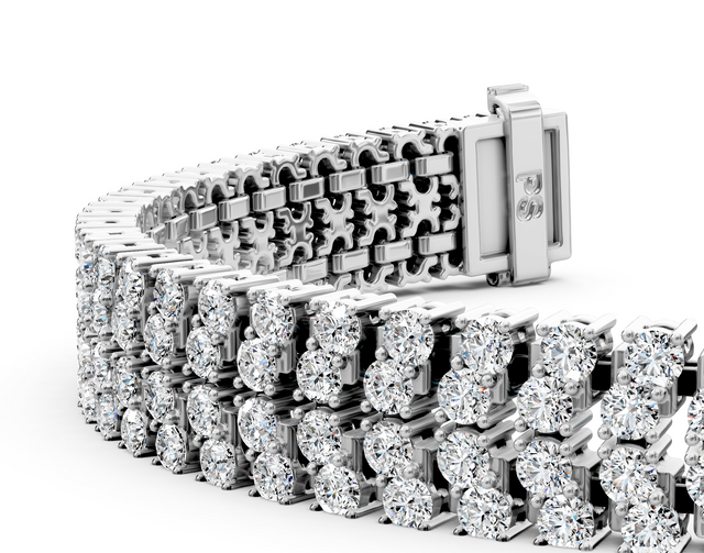5.00-7.00 CT Round Cut Lab Grown Diamonds - Designer Bracelets