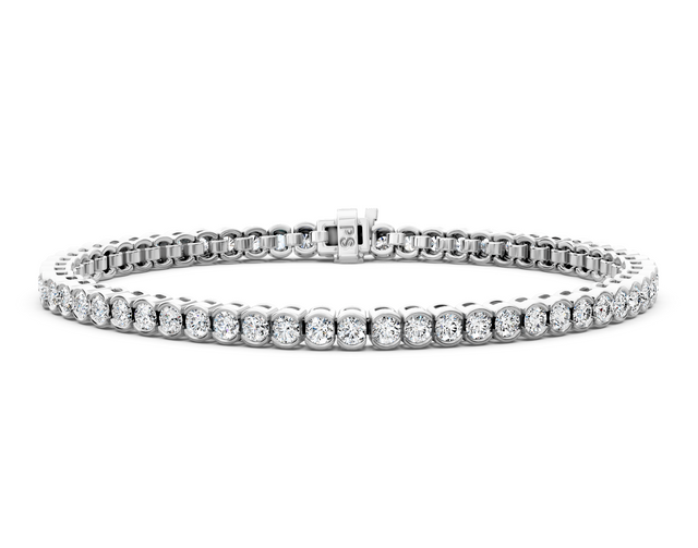 2.00-8.00 CT Round Cut Lab Grown Diamonds - Tennis Bracelet