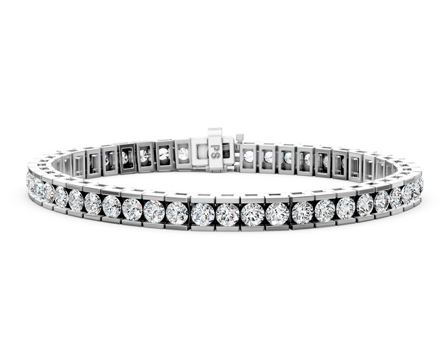 2.50-10.50 CT Round Cut Lab Grown Diamonds - Tennis Bracelet