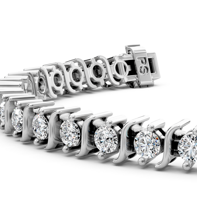 1.00-5.00 CT Round Cut Natural Diamonds - Tennis Bracelet