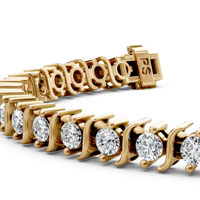 1.00-5.00 CT Round Cut Natural Diamonds - Tennis Bracelet