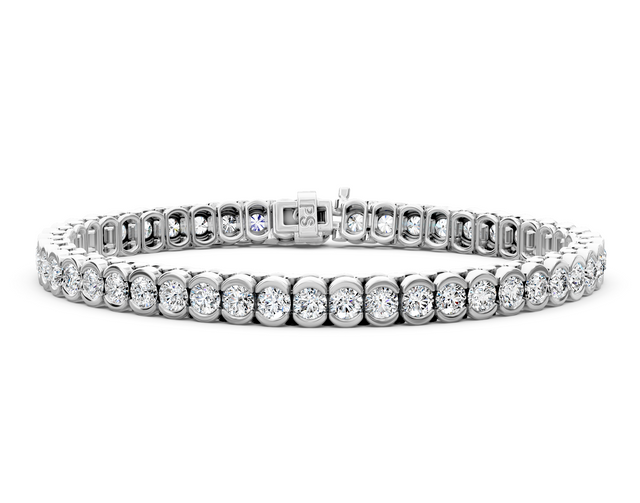 2.00-6.00 CT Round Cut Natural Diamonds - Tennis Bracelet