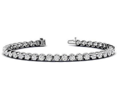 3.50 CT Round Cut Diamonds - Tennis Bracelet