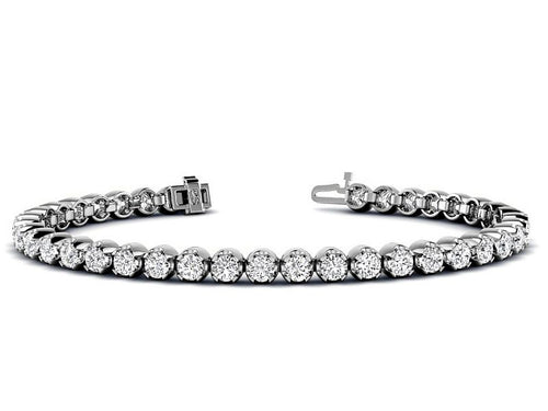 3.50 - 10.00 CT Round Cut Lab Grown Diamonds - Tennis Bracelet - Primestyle.com