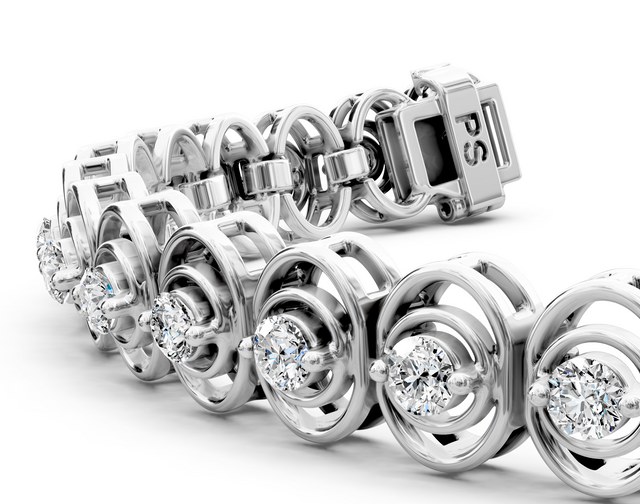 1.00-3.15 CT Round Cut Natural Diamonds - Tennis Bracelet