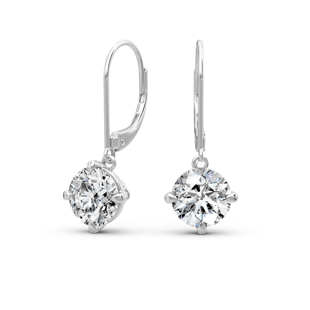 0.60-5.00 CT Round Cut Lab Grown Diamonds - Stud Earrings