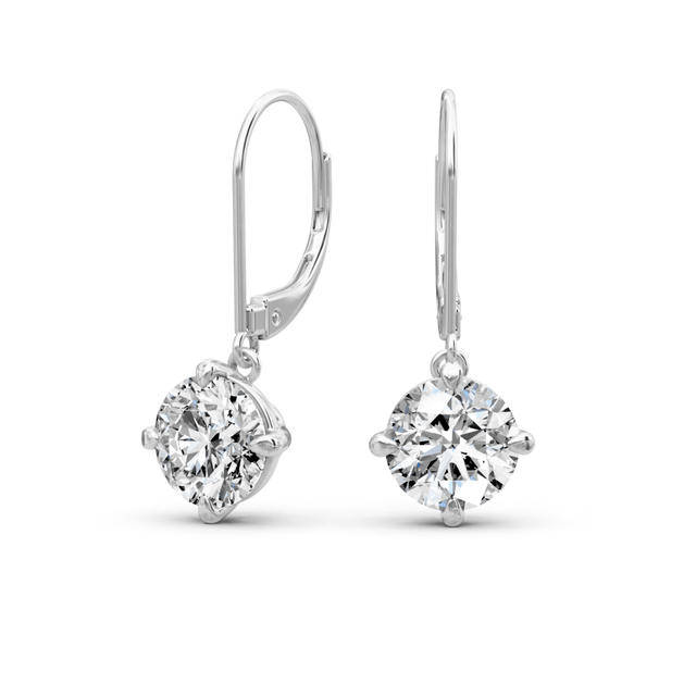 0.25-2.00 CT Round Cut Natural Diamonds - Stud Earrings