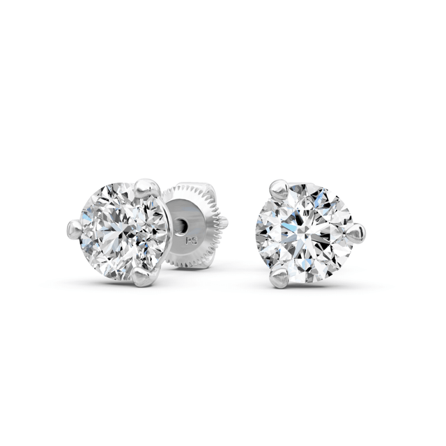 0.25-2.00 CT Round Cut Natural Diamonds - Stud Earrings