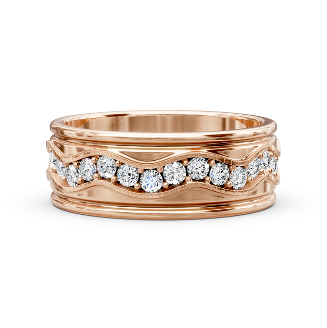 1.50 CT Round Cut Natural Diamonds - Mens Wedding Bands