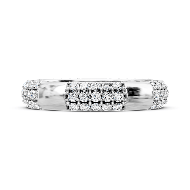 1.00 CT Round Cut Natural Diamonds - Wedding Band