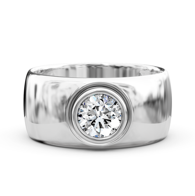 0.70 CT Round Cut Natural Diamonds - Mens Wedding Bands