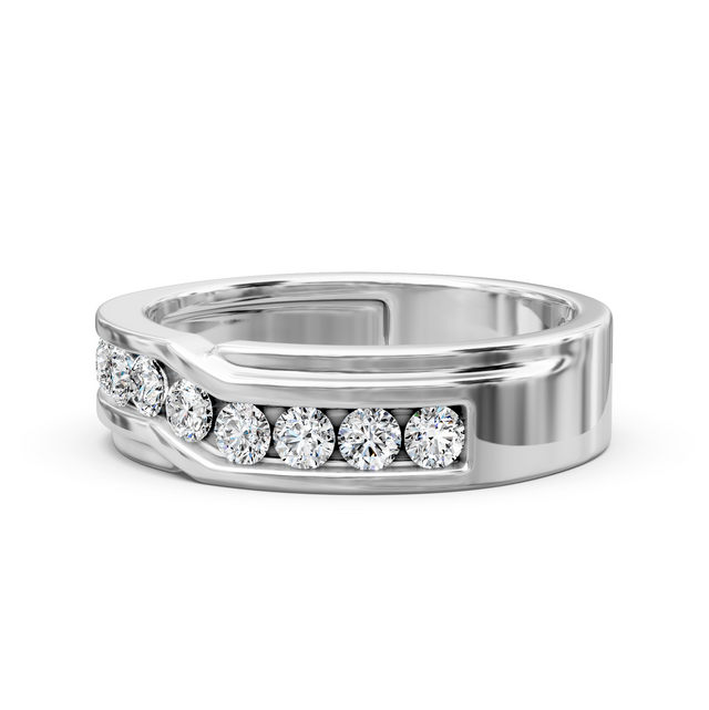 0.65 CT Round Cut Natural Diamonds - Mens Wedding Bands