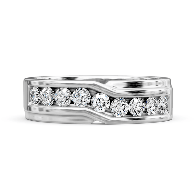 0.40 CT Round Cut Natural Diamonds - Wedding Band