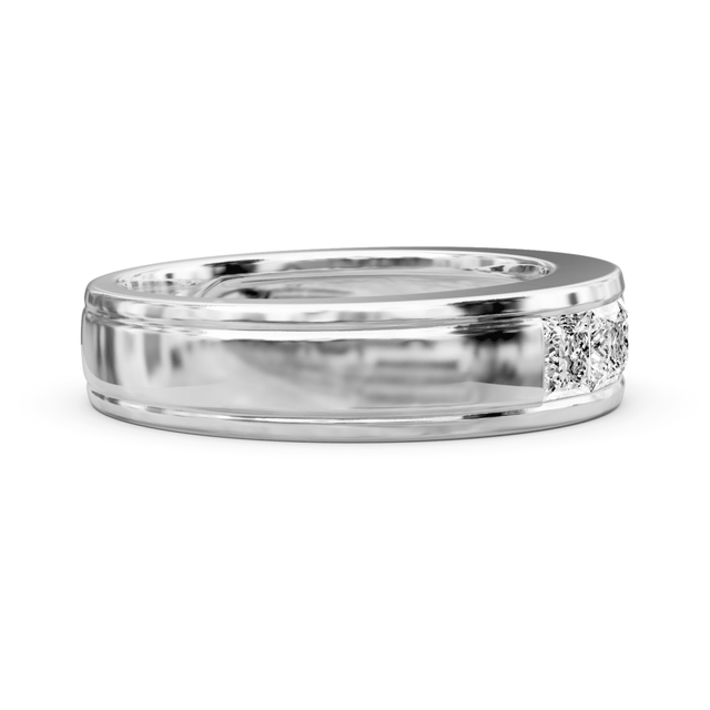 0.60 CT Princess Cut Natural Diamonds - Wedding Band