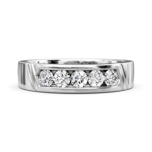 0.35 CT Round Cut Natural Diamonds - Wedding Band