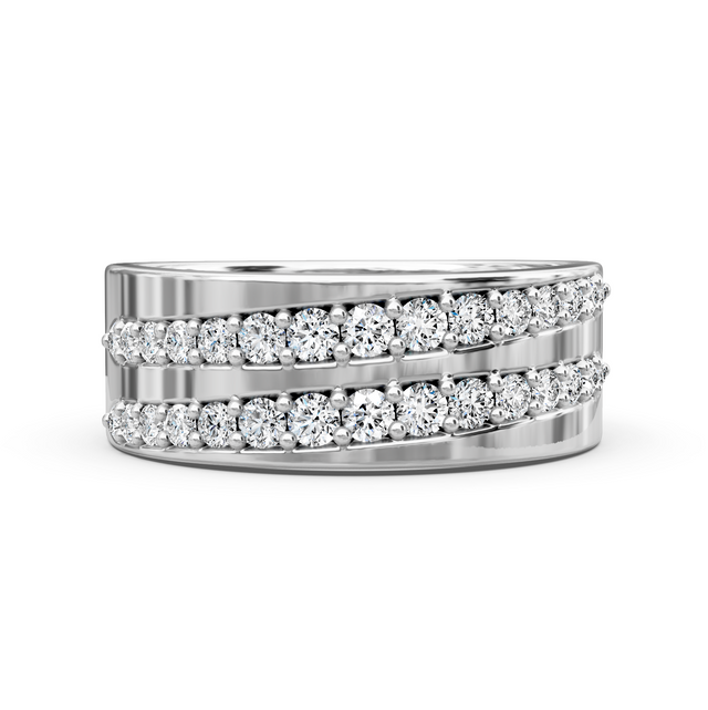 0.80 CT Round Cut Natural Diamonds - Mens Wedding Bands