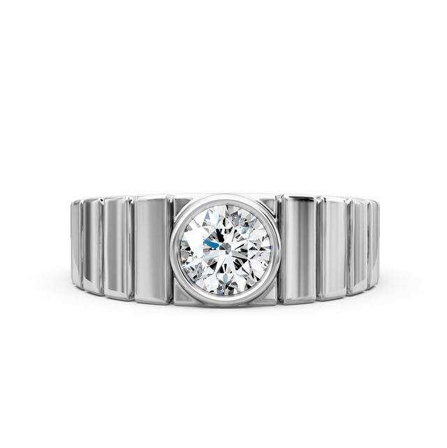 0.40 CT Round Cut Natural Diamonds - Mens Wedding Bands