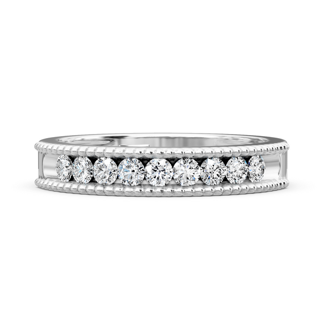 0.55 CT Round Cut Natural Diamonds - Mens Wedding Bands