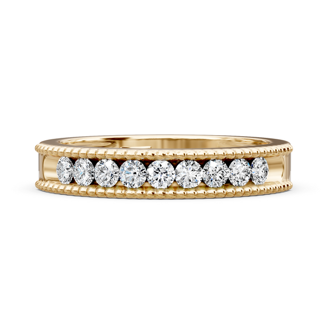 0.55 CT Round Cut Natural Diamonds - Mens Wedding Bands
