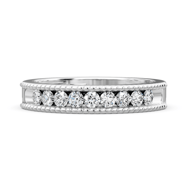 0.45 CT Round Cut Natural Diamonds - Wedding Band