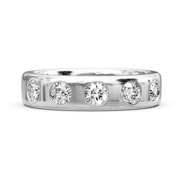 0.75 CT Round Cut Natural Diamonds - Mens Wedding Bands