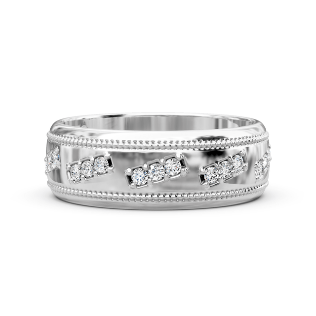 0.50 CT Round Cut Natural Diamonds - Wedding Band