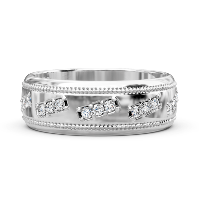 0.50 CT Round Cut Natural Diamonds - Wedding Band