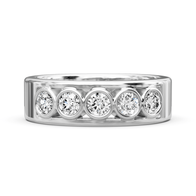 0.45 CT Round Cut Natural Diamonds - Wedding Band