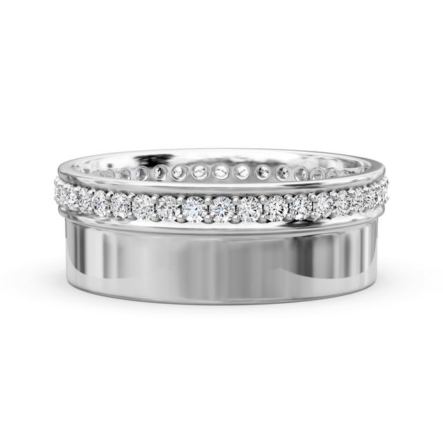 0.75 CT Round Cut Natural Diamonds - Wedding Band