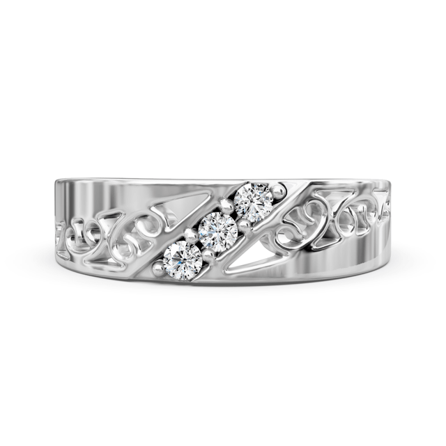 0.30 CT Round Cut Natural Diamonds - Mens Wedding Bands
