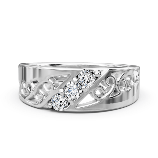0.15 CT Round Cut Natural Diamonds - Wedding Band